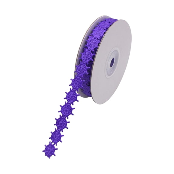 GIPQJK Purple Spider Web Lace Ribbon Roll 10M, Halloween Decorative Trim for DIY Costumes Gift Wrapping Home Party Decoration Purple