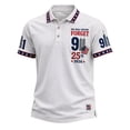 thumbnail image 1 of GIPQJK September 11th 25th Anniversary Commemorative T-Shirt for Unisex American Flag Shirt Short Sleeve Collared Button Polo Tshirt 911 Memorial Patriotic We Will Never Forget Top,Complexion XL, 1 of 3
