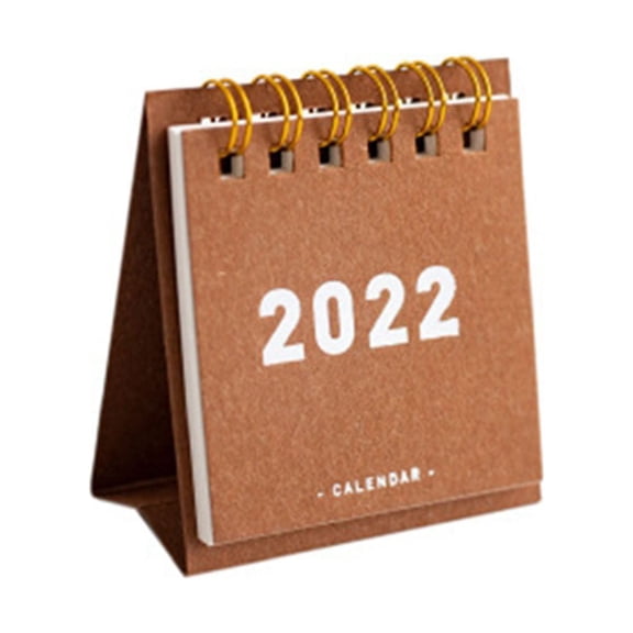 GIPQJK Summerween 2022 Mini Desk Calendar Regular Edition Tea Brown, Standing Flip Monthly Planner for School Home Office Schedule Organizer, Taiwan Calendar Brown