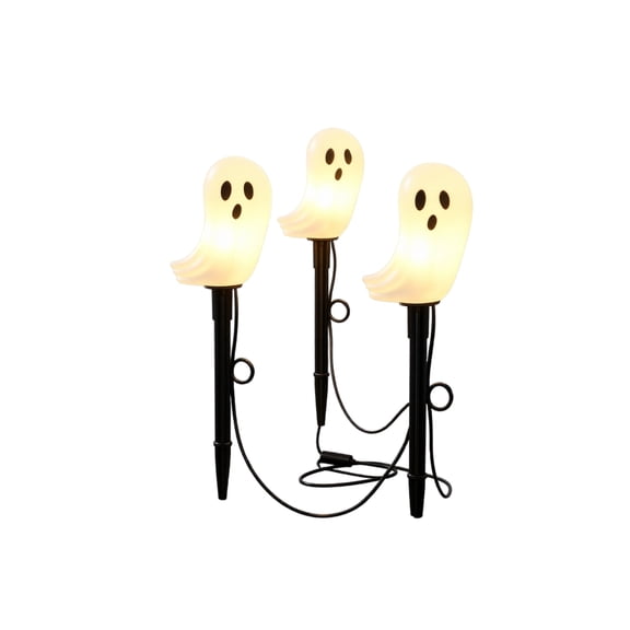 GIPQJK Summerween 3pc Cute Ghost Lights Halloween Decorations Luminous Props for Window Wine Bar Ghost House Atmosphere Night Light Display E