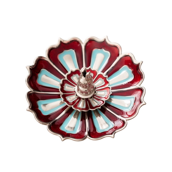 GIPQJK Summerween Alloy Wire Incense Burner Insert Holder, Floral Aromatherapy Stand for Home Relaxation & Yoga, Red Decorative Stick Holder red