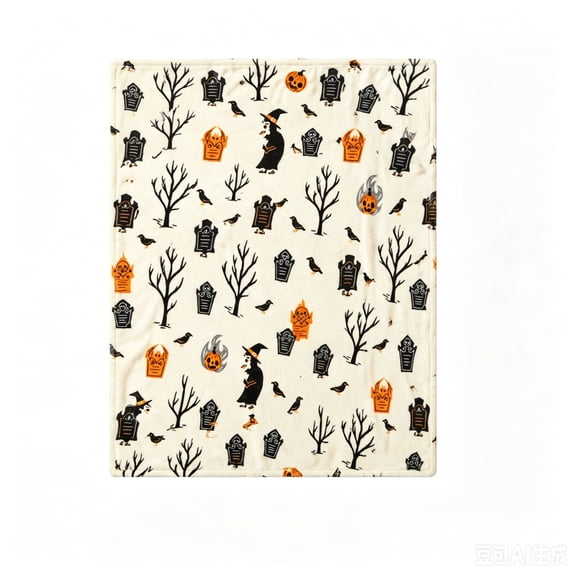 GIPQJK Summerween Cozy Halloween Blanket Soft Throw Blanket for Couch Bed Decorative Home Decor for Fall Party Gift for Adults Kids Polyester Material E