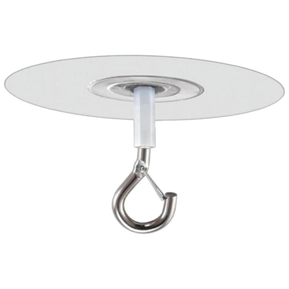 GIPQJK Summerween No-Drill Ceiling Hook, Round Seamless Adhesive Hanger with Strong Hold, Windproof Buckle for Home Decor, 1 Pack A