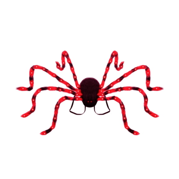 GIPQJK Summerween Red Spider Backpack Costume Set, Trick Dress Up Ball Props with Candy Bag Strap for Halloween Party, Storage Bag Red