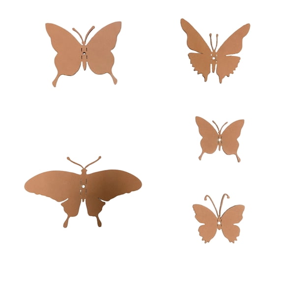 GIPQJK Summerween Simulated Butterfly Swarm 15 Pieces Iron Art Wall Decoration Artificial Climbing Vine Butterflies for Indoor Outdoor Home Garden Party Decor White