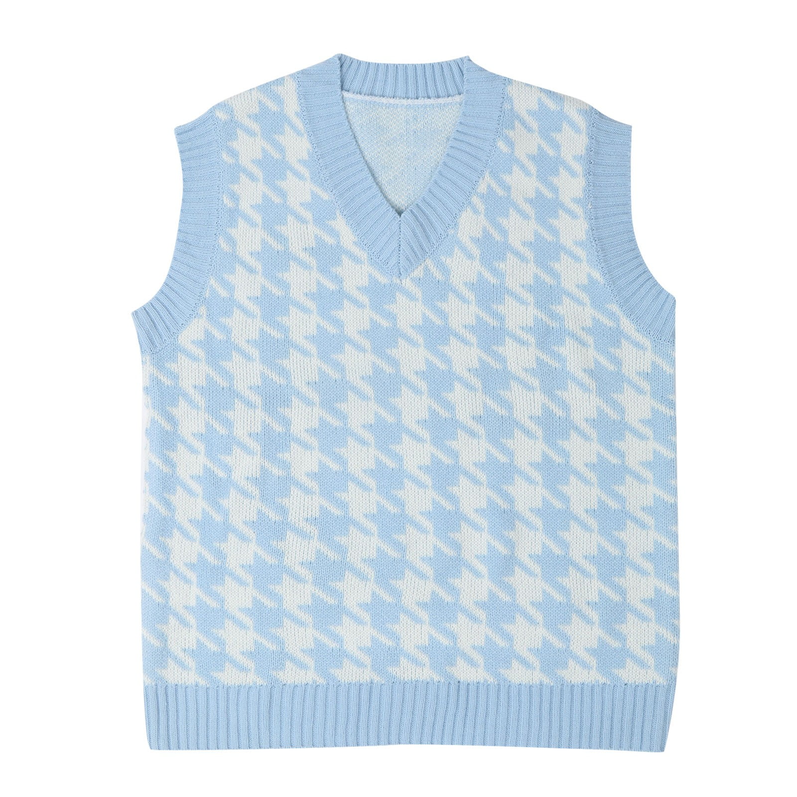 トップス IRENE Argyle Knit Vest Light Blue Fine-Knit Vest - Light blue/argyle-patterned - Ladies | H&M US