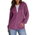 thumbnail image 1 of GIPQJK Womens Hoodies Zip Up Loose Fit Long Sleeve Hooded Sweaters 2024 Trendy Outfit Knit Pullover Tops with Pockets,Hot Pink 2XL, 1 of 6