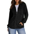 thumbnail image 1 of GIPQJK Womens Hoodies Zip Up Loose Fit Long Sleeve Sweaters 2024 Trendy Outfit Knit Hoodies Fall Outfits with Pockets,Black S, 1 of 6