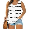 thumbnail image 1 of GIPQJK Womens Tank Tops Plus Size Summer Trendy Scoop Neck Sleeveless Tunic Tees Loose Solid Workout Tank Tops Lightweight Sleeveless Tops Vest T-Shirt,White 4XL, 1 of 5