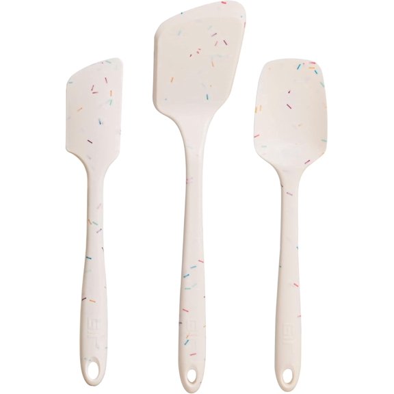 GIR Get it Right 3 Piece Ultimate Silicone Kitchen Utensils Set Heat Resistant Up To 425°F Spatula, Flip & Spoonula as Kitchen Tools, Sprinkles