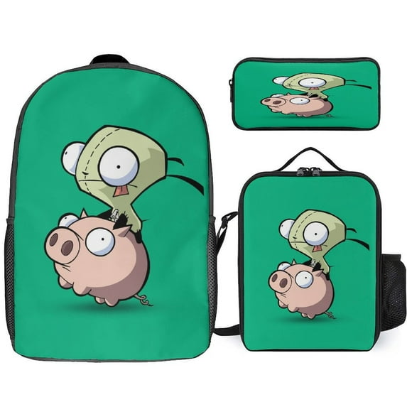 GIR Invader Zim Backpacks 3 Backpack Lightweight Large Capacity Laptop Backpack Travel Backpacks For Unisex