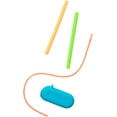 thumbnail image 1 of GIR Get It Right 2 Pack Kids Reusable Silicone Straws Glow In The Dark with Travel Case & Cleaning Squeegee, BPA Free Drinking Straws, 5.5"L, Citrus, 1 of 9