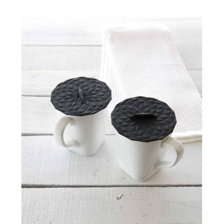 GIR: Get It Right Silicone Lid – Reusable Bowl Cover for Food Storage – 2 Pack (4") – Black