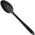 thumbnail image 1 of GIR Get It Right Silicone Slotted Spoon Kitchen Cooking Utensils, Heat Resistant Nonstick Serving Spoons for Cooking, 13 Inch, Perforated, Black, 1 of 7