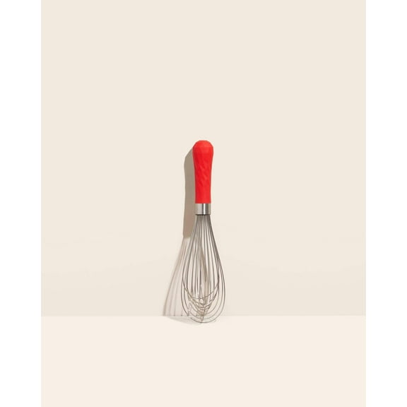 GIR: Get It Right Stainless Steel Whisk, 12 Wire Balloon Whisk for Mixing, Stirring, Beating & Blending – Durable Whisker Tool, 11IN - Red