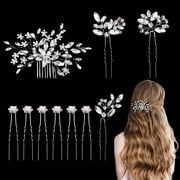 Elegant Bridal Hair Combs in Silver and Crystal for Weddings display picture 1