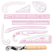GIRACOA 10 PCS Sewing Ruler Set, French Curve Clear Sewing Tailors for for Pattern Making, Beginners, Tailors, Designers