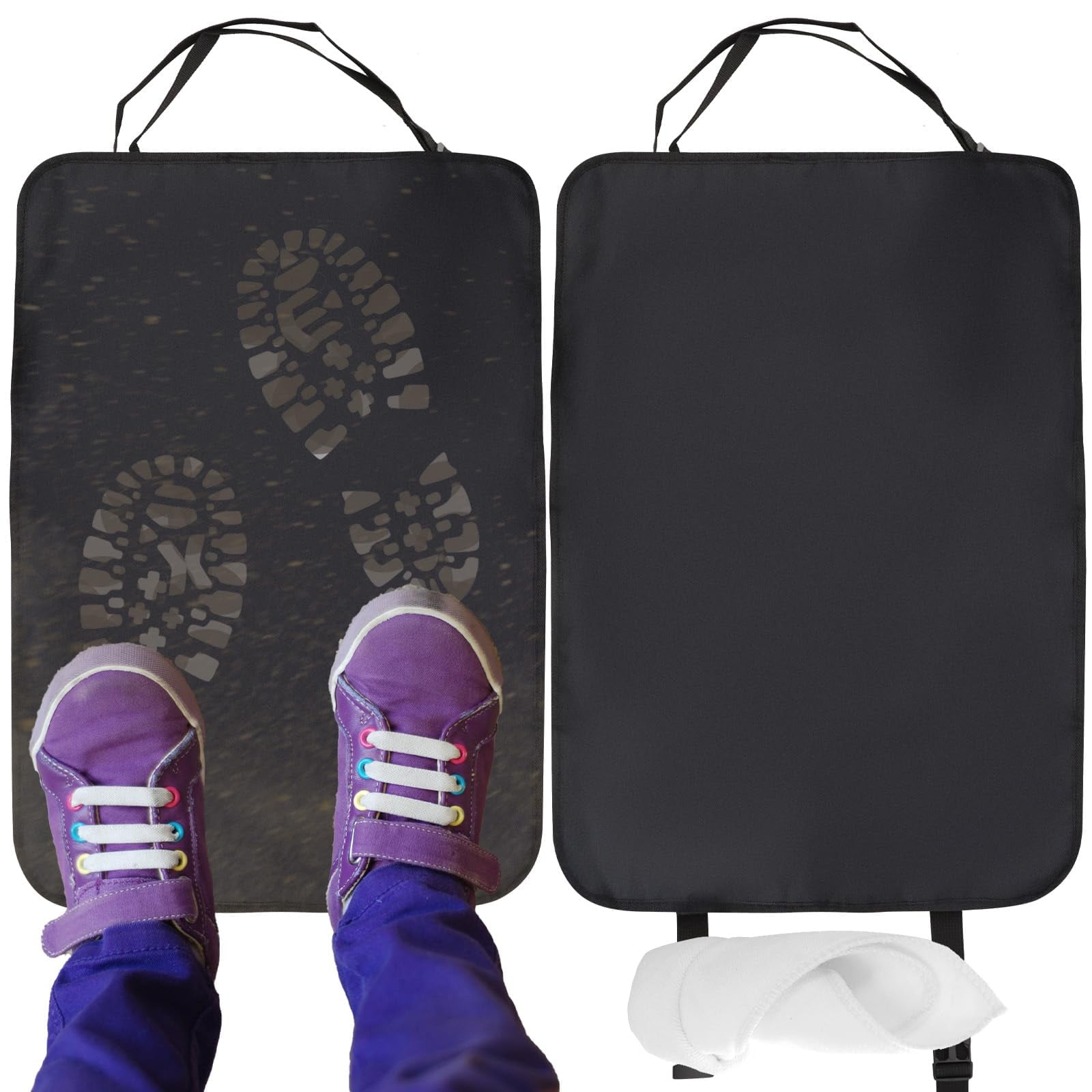 GIRACOA 2 Pcs Car Kick Mats Back Seat Protector, 600D Oxford Waterproof Car Backrest Protectors(26.77x18.9in )