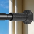 thumbnail image 1 of GIRACOA 2-in-1 Adjustable Curtain Rod, No Drill Tension & Screw Mount, Octagon Anti-Slip Base, Holds 40 lbs, Rust-Resistant for Bathroom Bedroom Living Room Patio (51-128 Inch, Black), 1 of 9
