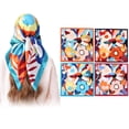 thumbnail image 1 of SPOKKI 4 PCS Large Satin Square Head Scarf for Women, 35" Silk Floral Hair Bandanas for Hair Wrapping & Handbag Accessory, 1 of 7