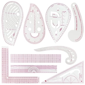 GIRACOA 9-Piece Sewing Ruler Set for Pattern Making, Plastic Sewing Curve Ruler, Tailoring and Sewing Tools for Dressmaking and Pattern Design