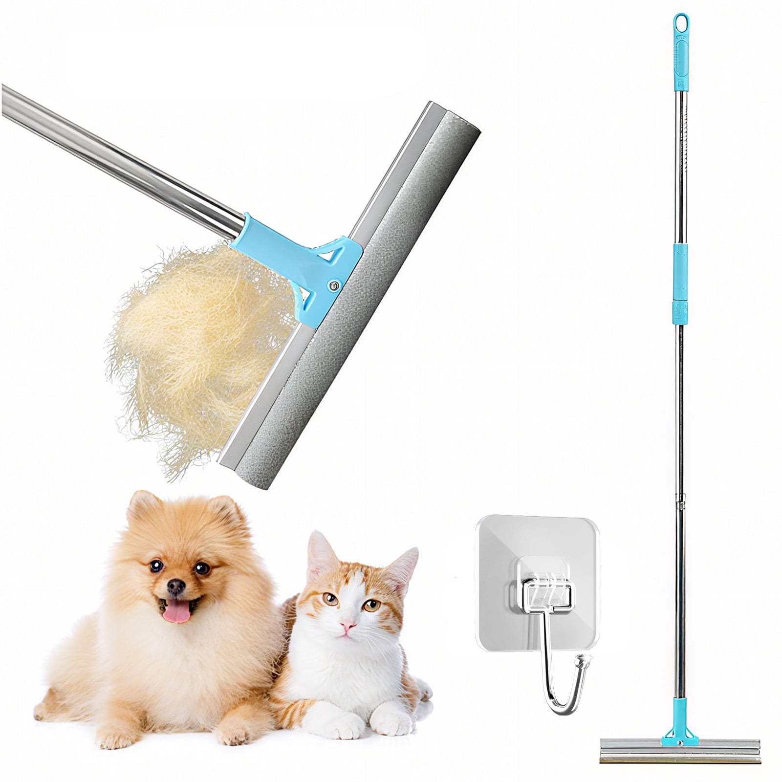 GIRACOA Carpet Rake for Pet Hair Removal, 55'' Adjustable Long Handle ...