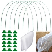 GIRACOA Extra Large Garden Netting & Hoops Kit - 30.2fts Ultra-Fine Insect Barrier Mesh Plant Cover with 6 Fiberglass Support Arches - DIY Grow Tunnel Protectio