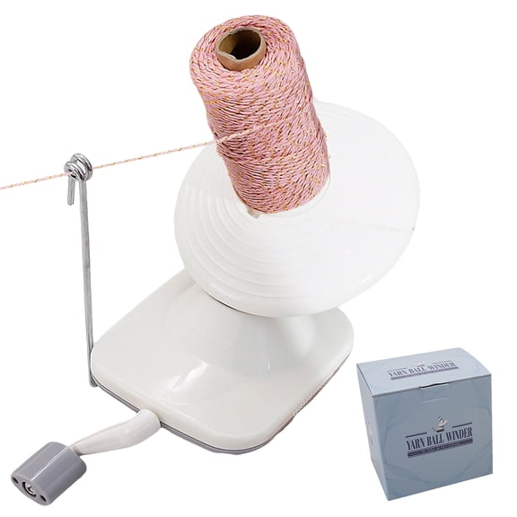 GIRACOA Hand Crank Yarn Ball Winder with Table Clamp, Manual Yarn Cake Winder for Knitting Crocheting, ABS Plastic Portable Wool String Spinner, Fast 4oz Yarn Winding