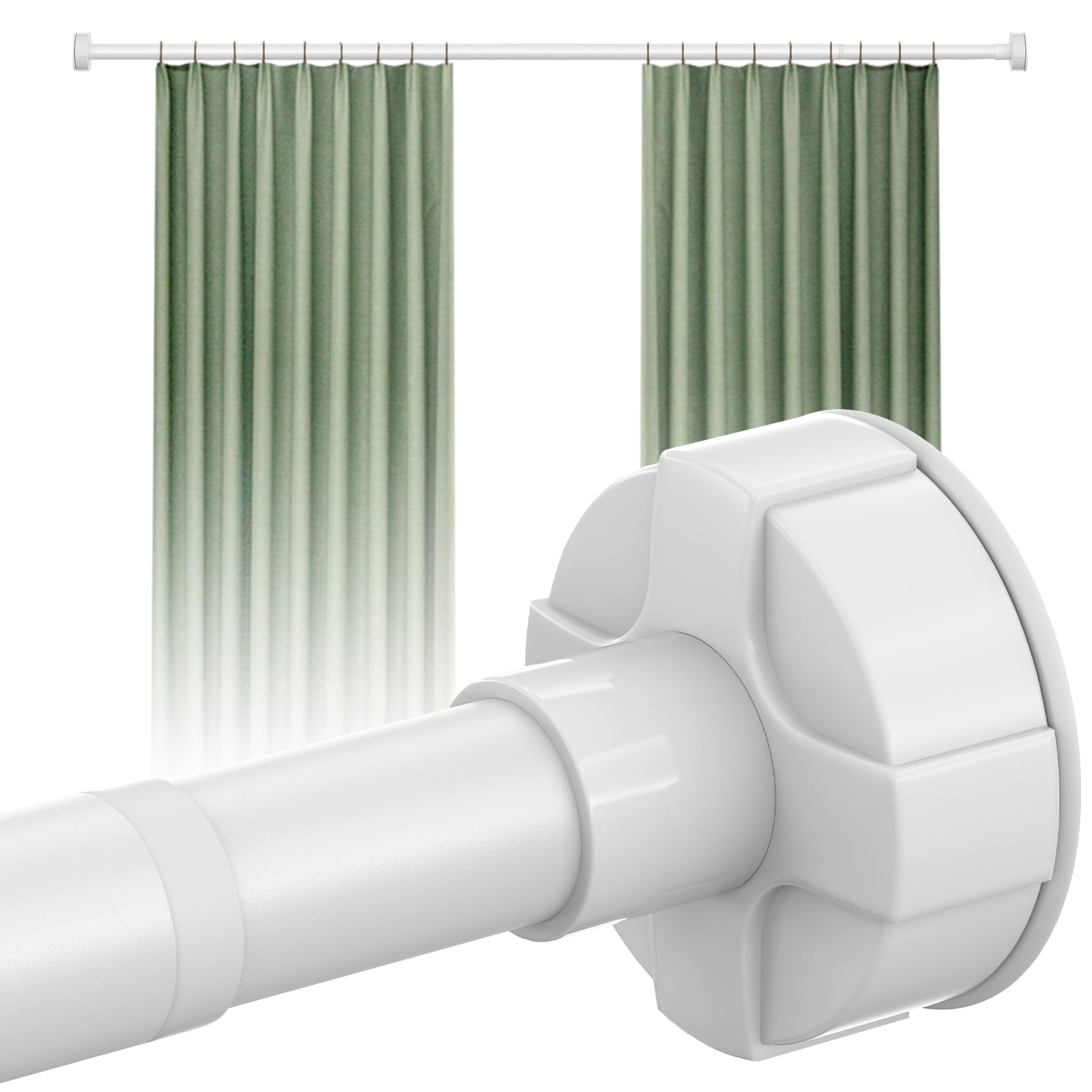 GIRACOA Tension Curtain Rod 47-74 Inch, No Drill Telescoping Curtain ...
