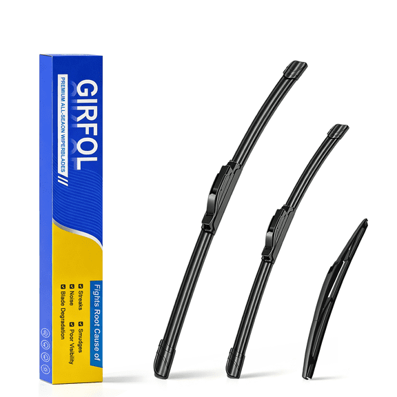 GIRFOL Windshield Wiper Blades for Chevrolet Traverse 2024-2025 Front & Rear Full Set 24''+20''+11'', All Weather Quiet Streak-Free OEM Replacement Wipers