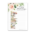 thumbnail image 1 of GIRL Baby Shower Game — 25 Pack —PINK FLORAL Emoticons  Pictionary Children's Baby Shower Games, Unique emoticon Games, Couples Shower, Coed, Pregnancy, Garden Shower, Baby Girl Shower Games G150-EMJ, 1 of 1