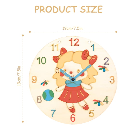 GIRL Clock-Wooden Crafts Suitable for Kids Creative Christmas Birthday Easter Gift Suitable for 4 5 6 7 8 9 10 11 12 years old