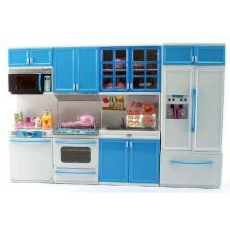 blue kitchen  Mini doll house, Barbie kitchen, Barbie house