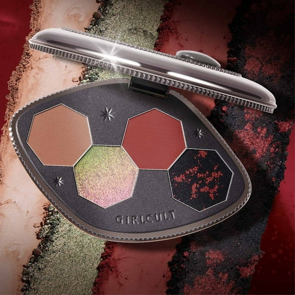 GIRLCULT Quad Eyeshadow Palette Hallucination Series Long Lasting Matte and Shimmer 4 Colors Eye Makeup