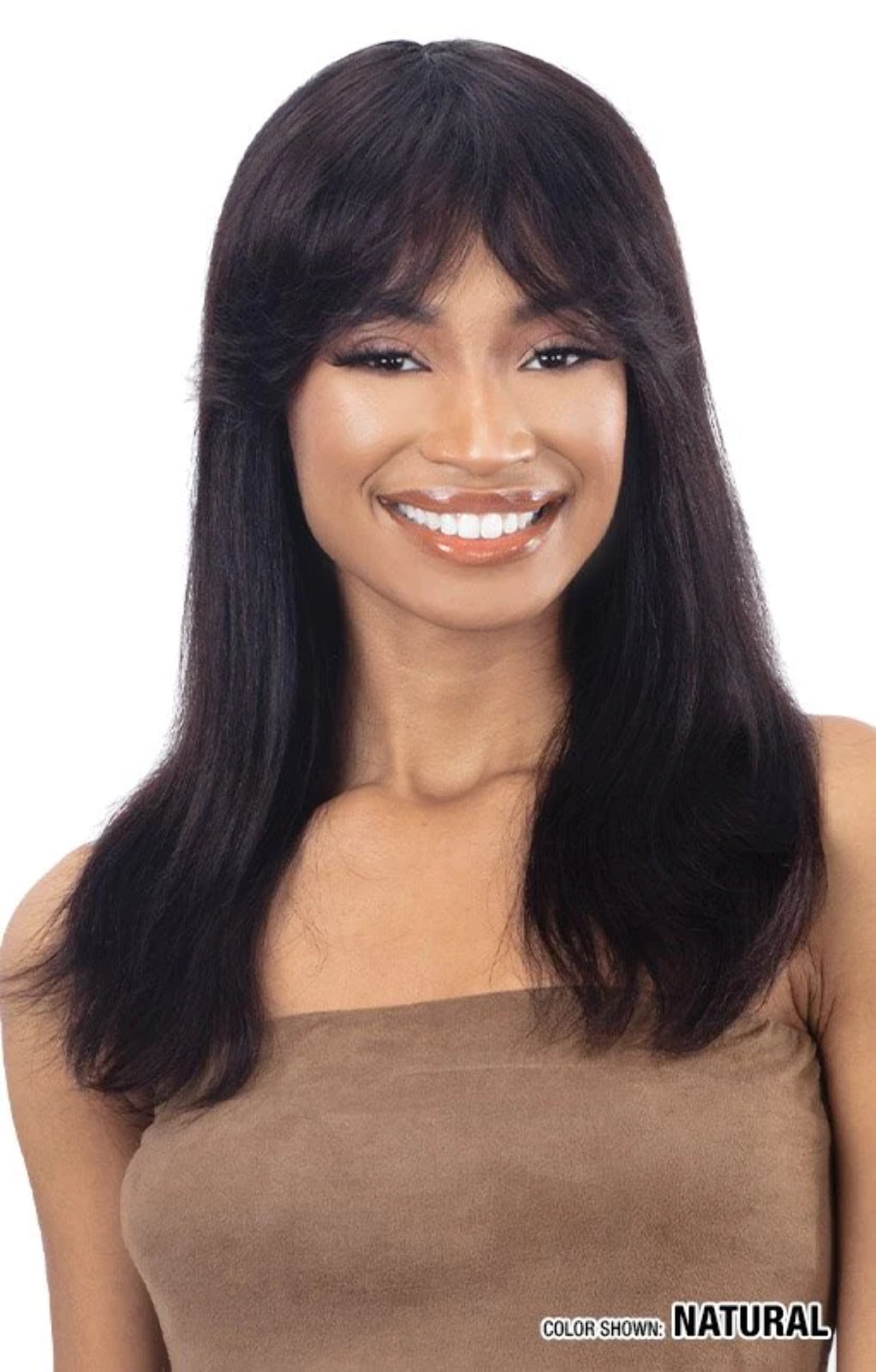 Human Hair Wigs With Bangs - Long Wig With Bangs Human Hair A ALIMICE Body  Wave Bang Wigs for Black Women Human Hair Glueless Wigs Brazilian None Lace  Front Wig 20 Inch