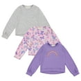 thumbnail image 1 of GIRLS 3PK FLEECE PULL OVER TOPS, HTGRY, 4, 1 of 4