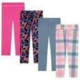 thumbnail image 1 of GIRLS 4PK EXERCISE LEGGINGS, FUSHA, 7/8, 1 of 5