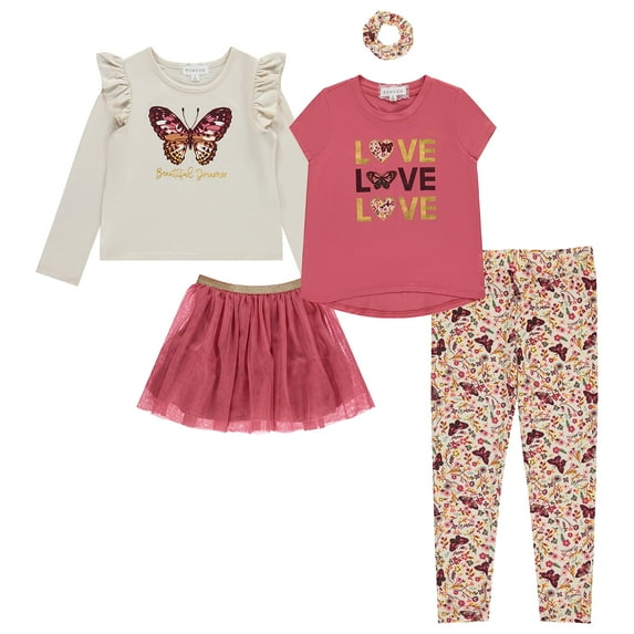 GIRLS 4pc wardrobe pk, ROSE, 8