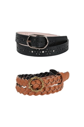 Girls Fashion Belts, 2-pack, Sizes XS-XXL