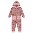 thumbnail image 1 of Btween Girl's Soft Polyester Hooded Pajamas, Pink, 1 of 1