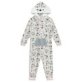 thumbnail image 1 of BTween Hooded RainbowithMermaid Onesie PJs for Girls with Purple Glitter Scales, BEAR, 6X, 1 of 1