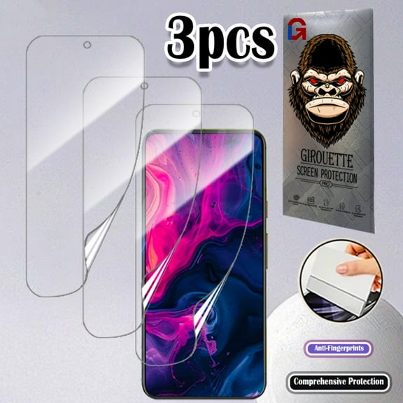 GIROUETTE [3 Packs]  HD Screen Protector For Google Pixel 8/Pixel 8A/Pixel 8 Pro/Pixel 9/Pixel 9 Pro/Pixel 9 Pro XL,Full Coverage Protection,Case-Friendly, Anti Glare,Fingerprint Compatible
