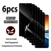 GIROUETTE [6 Pack] Privacy Screen Protector for Samsung Galaxy Z Flip 3 /Z Flip 4/Z Flip 5/ Z Flip 6 [Not Glass], Anti-Spy Flexible FilmScratch Resistant,Sensitive Touch,Easy to fit