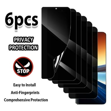 GIROUETTE [6 Pack] Privacy Screen Protector for Samsung Galaxy Z Flip 3 /Z Flip 4/Z Flip 5/ Z Flip 6 [Not Glass], Anti-Spy Flexible FilmScratch Resistant,Sensitive Touch,Easy to fit
