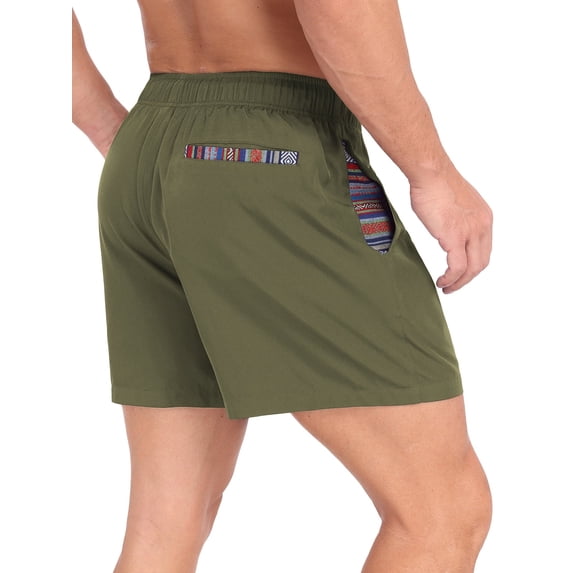 GIRUNS Men's 2 in 1 Hybrid Shorts Summer Quick Dry Running Athletic Stretch Gym Beach Short