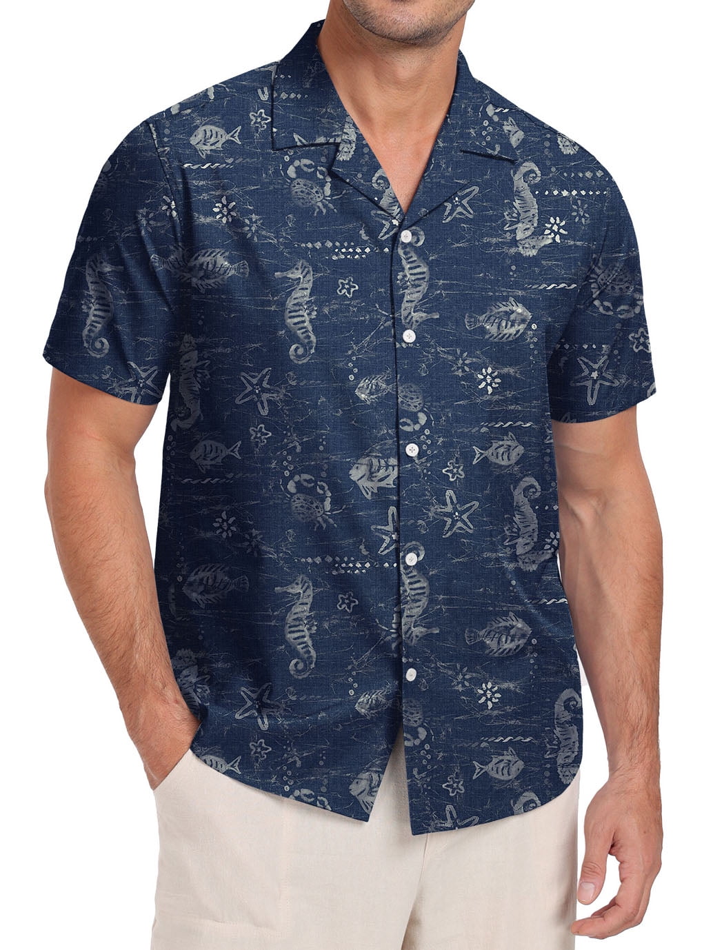 B91xZ Shirts for Men Men Spring and Summer Top Shirts Stripe Casual Lapel  Single Beach Shirt Outdoor Short Sleeve Mens Shirts Black,Size S 