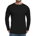 thumbnail image 1 of GIRUNS Men's Crew Neck Sweaters Rib Knit Pullover Sweater Soft Lightweight Long Sleeve Sweatshirt Black L, 1 of 6