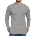thumbnail image 1 of GIRUNS Men's Crew Neck Sweaters Rib Knit Pullover Sweater Soft Lightweight Long Sleeve Sweatshirt Grey L, 1 of 6