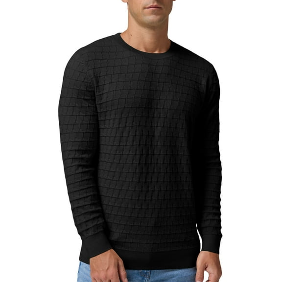 GIRUNS Men's CrewNeck Sweater Slim Fit Lightweight Long sleeve Sweatshirts Soft Casual Pullover Sweater For Men