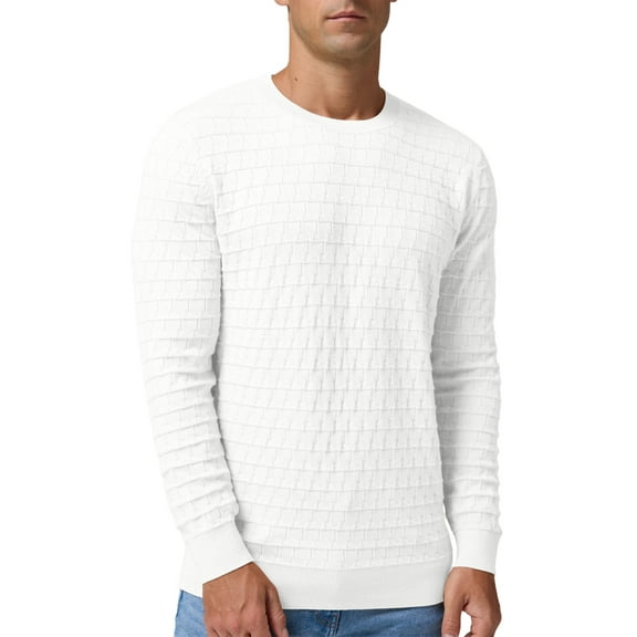 GIRUNS Men's CrewNeck Sweater Slim Fit Lightweight Long sleeve Sweatshirts Soft Casual Pullover Sweater For Men